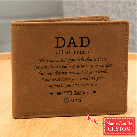 Your Dad May Also Be Your Father Gifts For Father's Day Personalized Name Graphic Leather Wallet