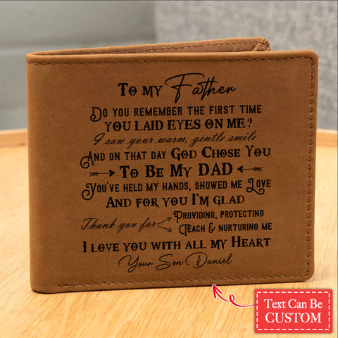 Do You Remember The First Time Gifts For Father's Day Personalized Name Graphic Leather Wallet