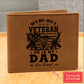 VETERAN DAD Gifts For Father's Day Personalized Name Graphic Leather Wallet