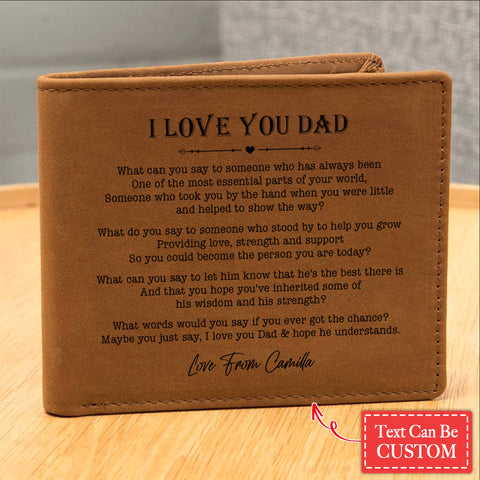 What Can You Say To Someone Who Has Always Been Gifts For Father's Day Personalized Name Graphic Leather Wallet