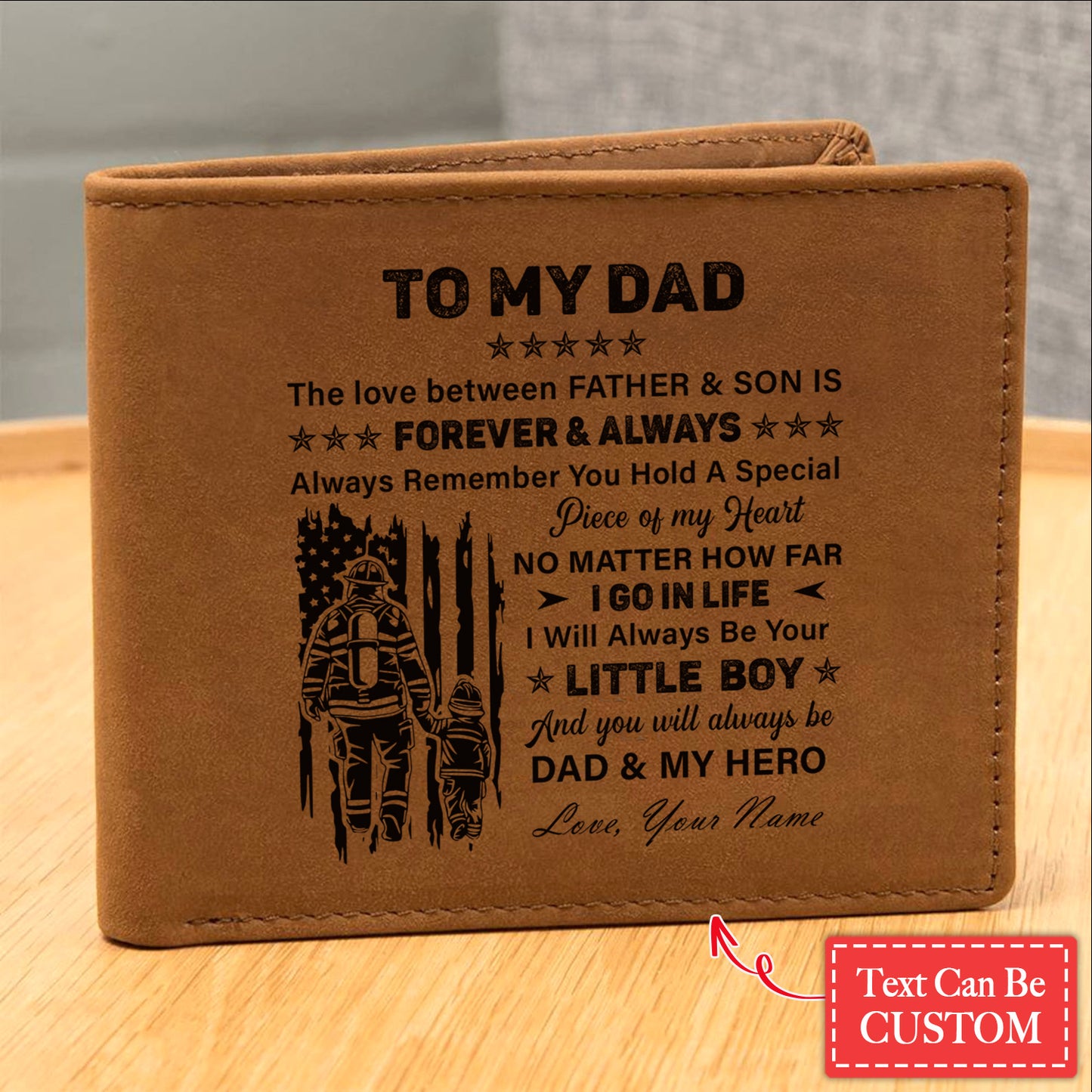 Always Remember You Hold A Special Gifts For Father's Day Custom Name Graphic Leather Wallet