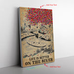 Life Is Better On The River Frame Canvas All Size