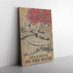 Life Is Better On The River Frame Canvas All Size