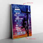 Lineman It Can Not Be Inherited Nor Can It Be Purchased Canvas Poster Frame Canvas All Size