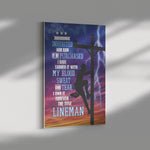 Lineman It Can Not Be Inherited Nor Can It Be Purchased Canvas Poster Frame Canvas All Size