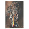 Lion And Boy Frame Canvas All Size