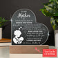 WHENEVER LIFE TRIES TO KNOCK YOU DOWN Gifts For Mother's Day Personalized Name Engraved Acrylic Heart Plaque