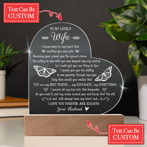 YOU are my BEST FRIEND..... my SOULMATE... my EVERYTHING Custom Name Engraved Acrylic Heart Plaque