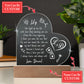 You Light Up My Life Custom Name Engraved Acrylic Heart Plaque