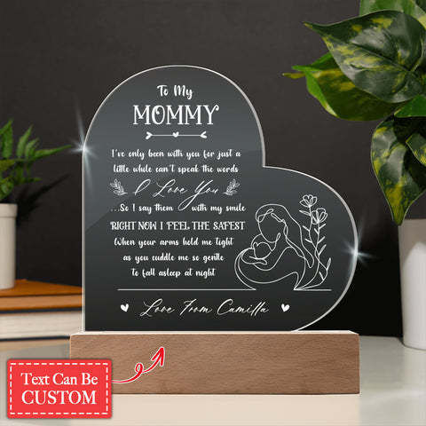 I've Only Been With You For Just Gifts For Mother's Day Personalized Name Engraved Acrylic Heart Plaque