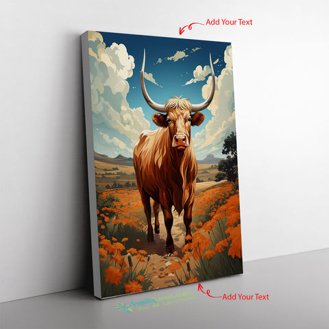 Meat Church Holy Cow A Highland Cow Gracefully W Canvas Full Size