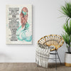 Mermaid Canvas Prints Everyday Laugh Love Live And To Be Awesome Vintage Wall Art Gifts Frame Canvas All Size