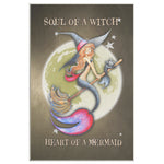 Mermaid Canvas Prints Soul Of A Witch Heart Of A Mermaid Wall Art Gifts Frame Canvas All Size