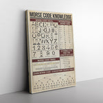 Morse Code Knowledge Learning Satin Canvas Wall Art Deco Canvas Wall All Size