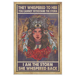 Native American I Am The Storm She Whispered Back Vertical Frame Canvas All Size