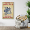 Never Understimate A Woman With A Drum Set Frame Canvas All Size