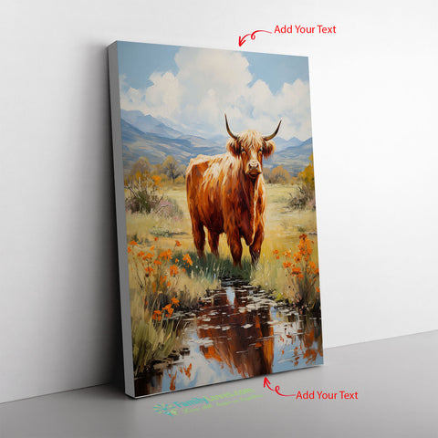 No Cow Cowilles Pastoral Pleasure Embracese Impression Canvas Full Size