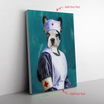 Nurse Dog Frame Canvas Custom All Size