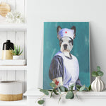Nurse Dog Frame Canvas Custom All Size