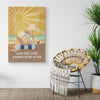 Ocean Beach And She Lived Happily Ever After Frame Canvas All Size