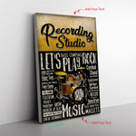 Personalized Drum Without Music Vertical Frame Canvas All Size