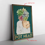 Pot Head White Shirt Frame Canvas All Size