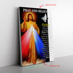 Pray And Believe Jesus Christ Frame Canvas All Size