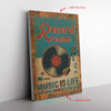 Record Room Music Is Life Frame Canvas All Size