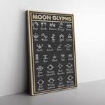Retro Moon Glyphs Canvas Wall All Size