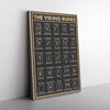 Retro The Viking Runes Canvas Wall All Size