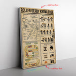 Roller Derby Knowledge Canvas Wall All Size