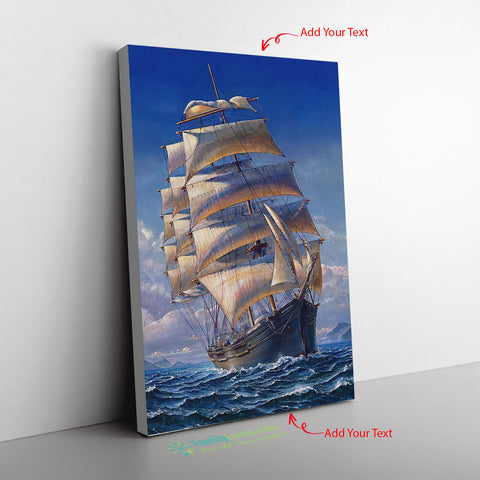 Sail Boat Sailor On The Sea Frame Canvas All Size