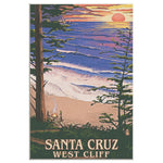 Santa Cruz West Cliff Frame Canvas All Size