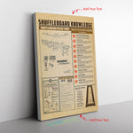 Shuffleboard Knowledge Portrait No Frame Canvas Wall All Size