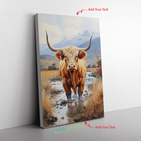 Skinny Cow Of A Highland Cow Inspired Bye Canvas Full Size