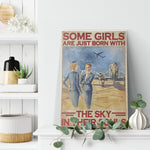 Some Girls Are Just Born With The Sky In Their Sould Frame Canvas All Size