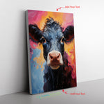 Spotted Cow Featuring A Dairy Cow Ine Style Canvas Full Size