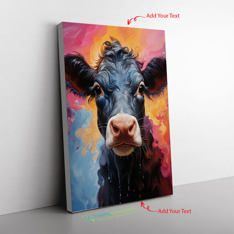 Spotted Cow Featuring A Dairy Cow Ine Style Canvas Full Size