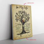 The Beatles In My Life Lyrics Cardinals Tree Love Signatures Frame Canvas All Size