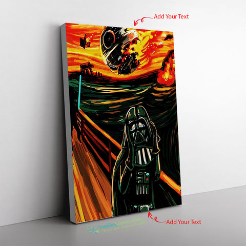 The Scream By Edvard Munch Parody With Screaming Darth Frame Canvas All Size
