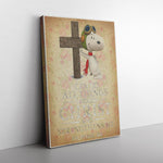 The Cross And Snoopy – I Can Do All Things Through Christ Who Strengthens Me, Philippians Frame Canvas All Size