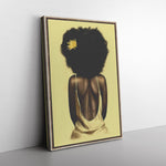 The Girl And Black Hair Frame Canvas All Size