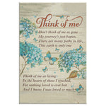 Think Of Me Canvas Poster Frame Canvas All Size
