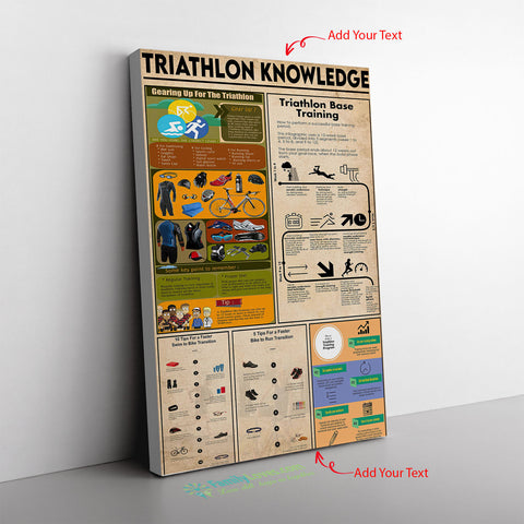 Triathlon Knowledge Wall Decor No Frame Canvas Wall All Size