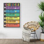 Voice Levels Frame Canvas All Size