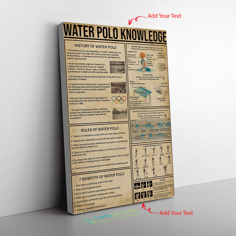 Water Polo Knowledge Canvas Wall All Size