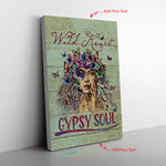 Wild Heart Gypsy Soul Canvas Wall Art Farmhouse Sign Decor Poster Birthday Wedding Housewarming Gift Ready To Hang Frame Canvas All Size