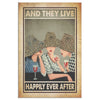 Wine Loves And They Lived Happily Ever After Canvas Prints Vintage Wall Art Gifts Frame Canvas All Size