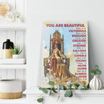 You Are Beautiful Victorious Frame Canvas All Size