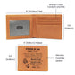 STEPPED UP DAD Gifts For Father's Day Personalized Name Graphic Leather Wallet